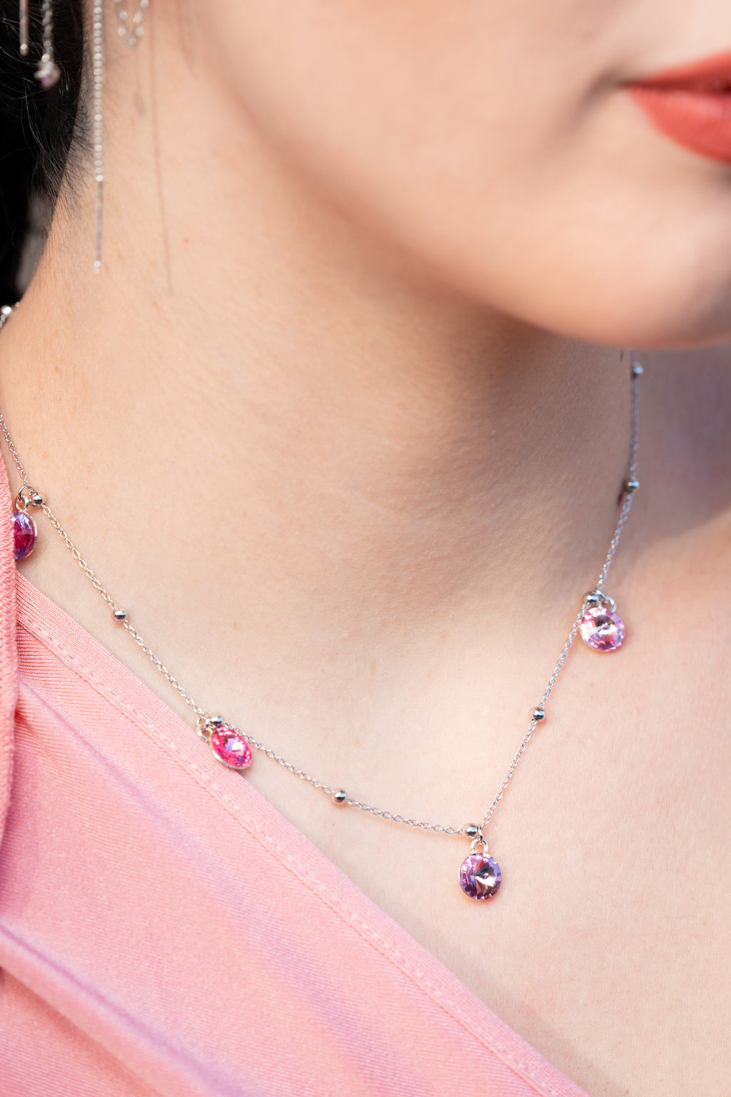 Collana PINK BLOSSOM Argento