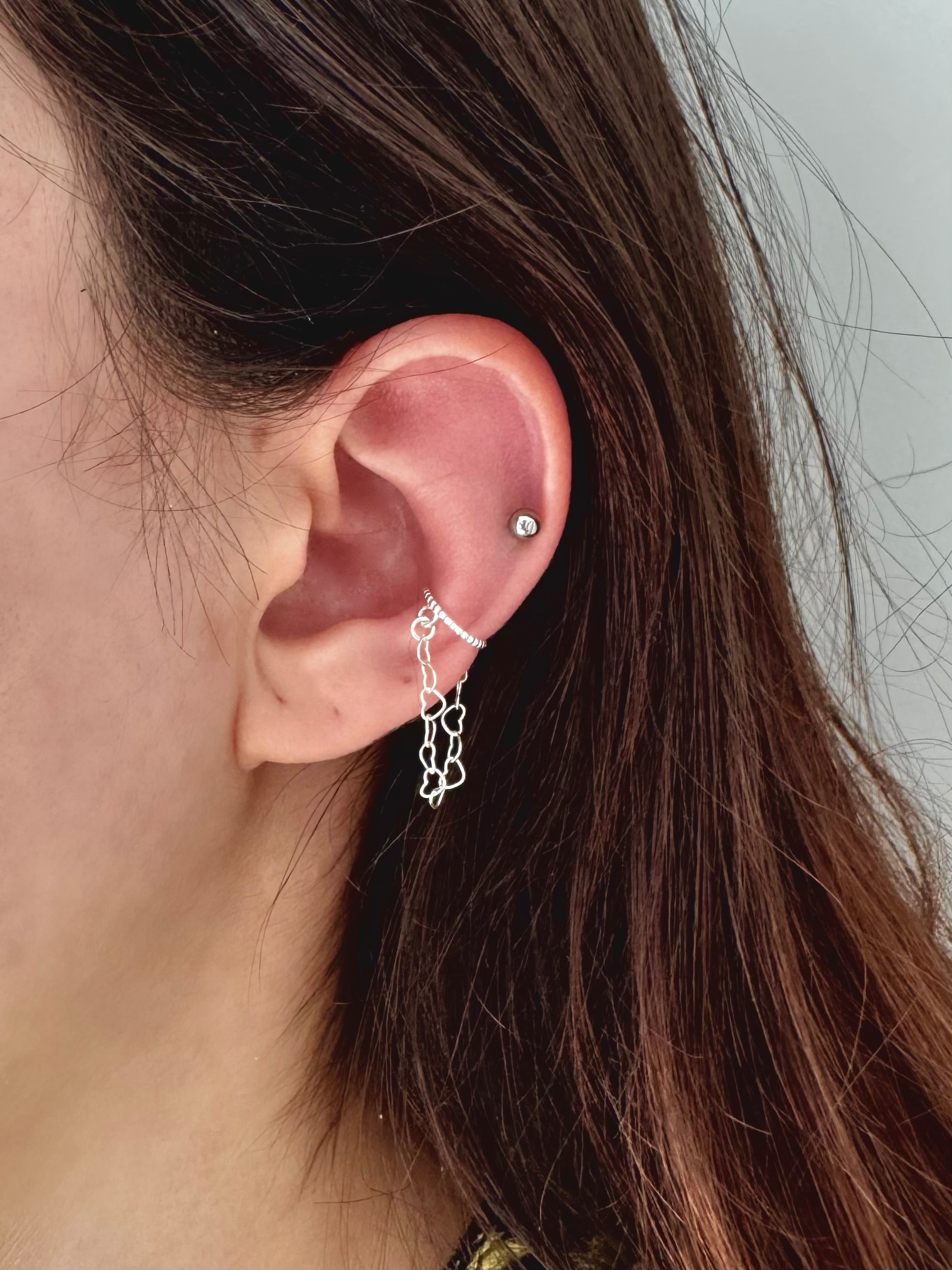 Earcuff LOVELY Argento