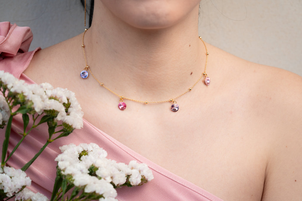 Collana PINK BLOSSOM Placcato oro