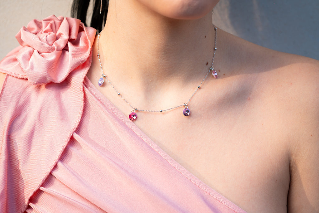 Collana PINK BLOSSOM Argento